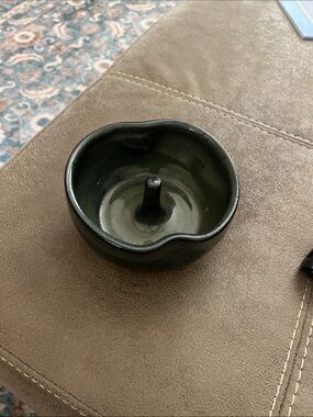 Handmade Green Ceramic/Pottery apple baker